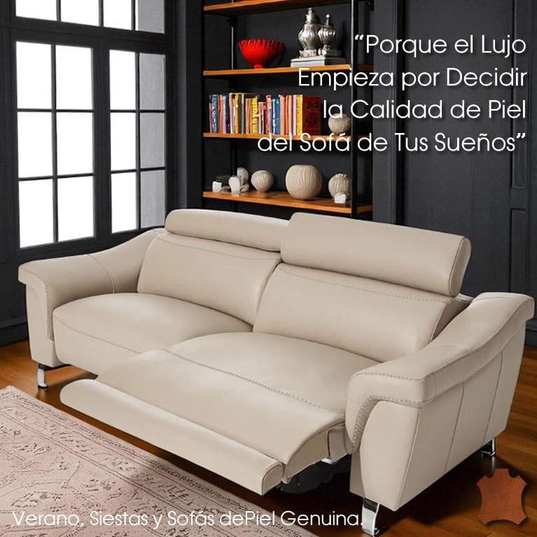 SOFAS DE PIEL GENUINA NATURAL